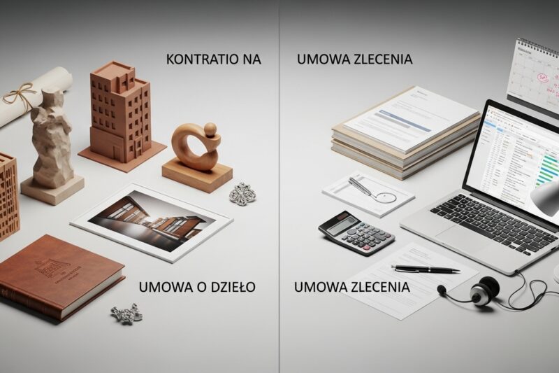 Jakie są różnice między umową o dzieło a zleceniem?