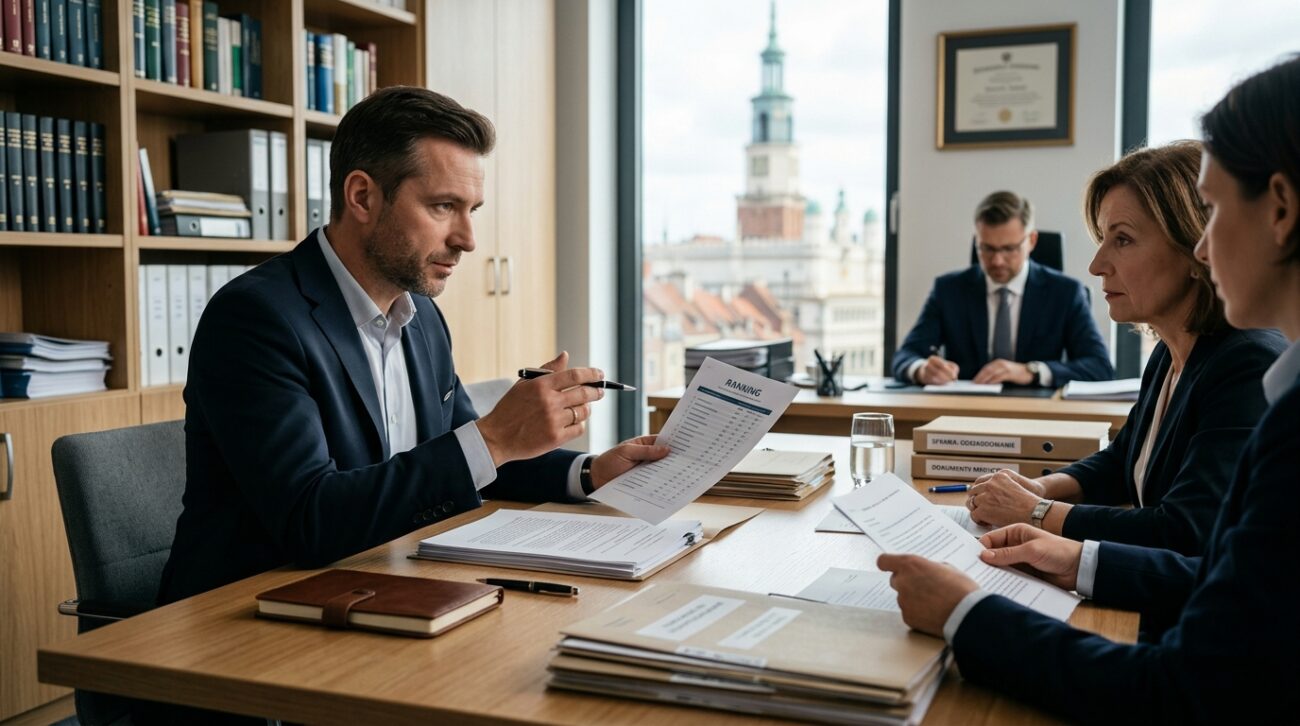 Ranking najlepszych adwokatów od odszkodowań Poznań 2026 - kogo wybrać?