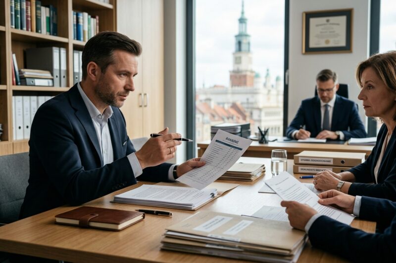 Ranking najlepszych adwokatów od odszkodowań Poznań 2026 - kogo wybrać?